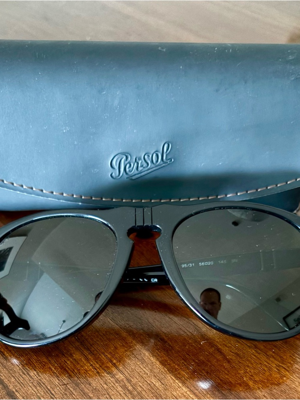 Persol Men’s Black Sunglasses with Dark Lenses